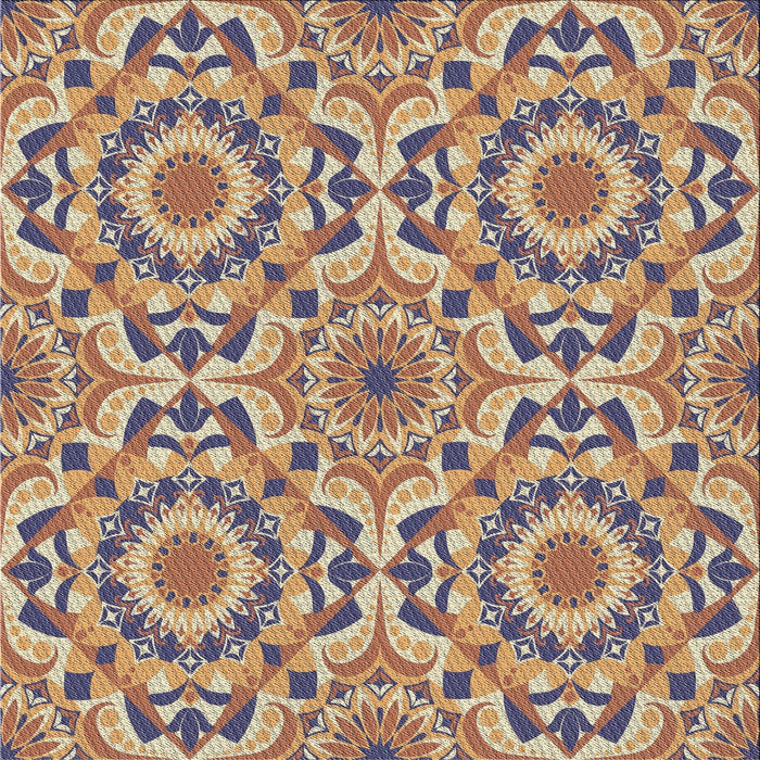 Square Patterned Chestnut Brown Novelty Rug, pat2132