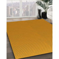 Patterned Orange Red Orange Rug, pat2133yw