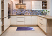 Patterned Purple Rug in a Kitchen, pat2135blu