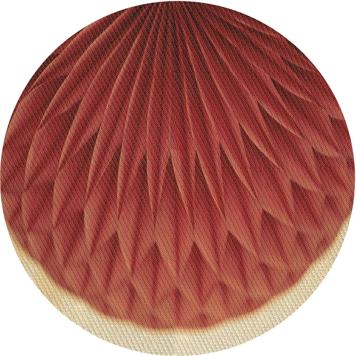 Square Patterned Red Rug, pat2135brn