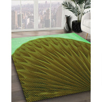 Patterned Green Rug, pat2135grn