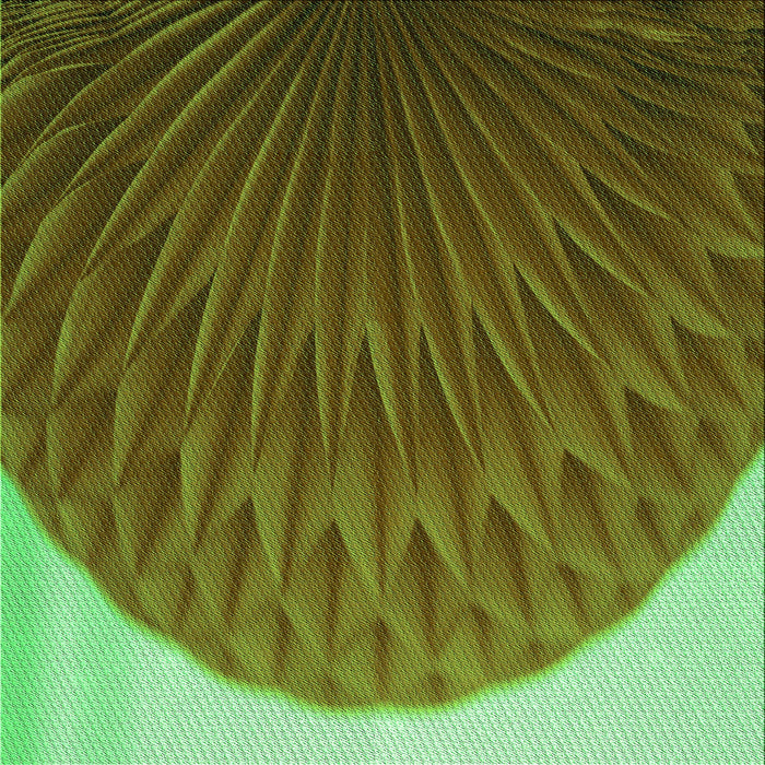 Round Patterned Green Rug, pat2135grn