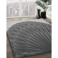Patterned Dark Gray Rug, pat2135gry