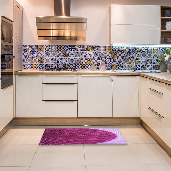 Patterned Crimson Purple Rug in a Kitchen, pat2135pur