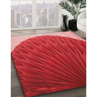 Patterned Red Rug, pat2135rd