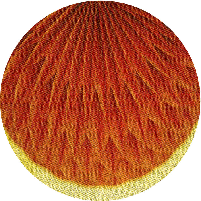 Square Patterned Orange Rug, pat2135yw