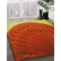 Patterned Orange Rug, pat2135yw