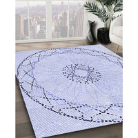 Patterned Lavender Blue Rug, pat2136blu