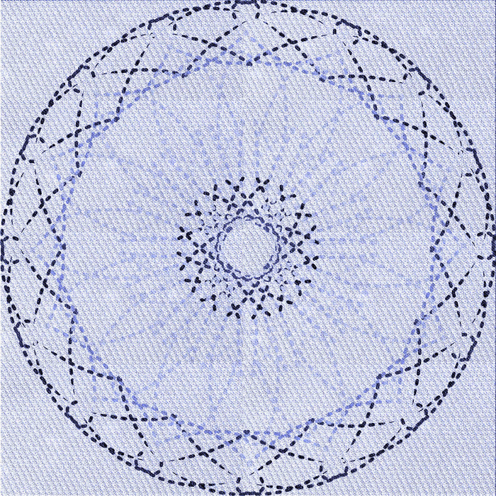 Round Patterned Lavender Blue Rug, pat2136blu