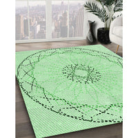 Patterned Mint Green Rug, pat2136grn