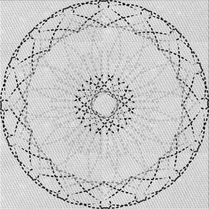 Round Machine Washable Transitional Platinum Gray Rug, wshpat2136gry