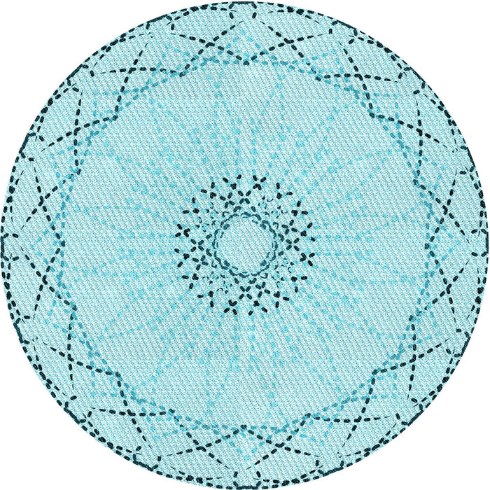 Square Machine Washable Transitional Electric Blue Rug in a Living Room, wshpat2136lblu