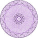 Square Patterned Orchid Purple Rug, pat2136pur