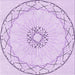 Round Patterned Orchid Purple Rug, pat2136pur