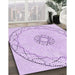 Patterned Orchid Purple Rug in Family Room, pat2136pur