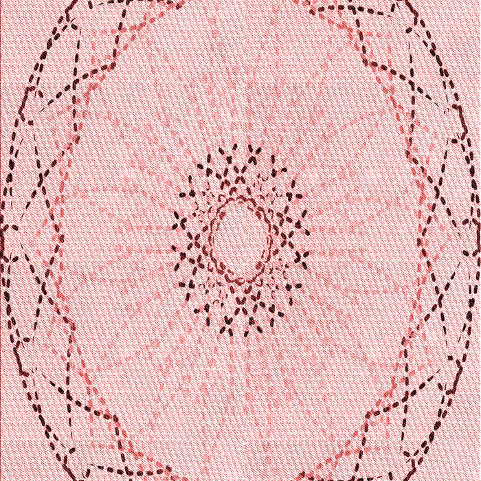 Machine Washable Transitional Pink Rug, wshpat2136rd