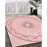 Patterned Pink Rug, pat2136rd