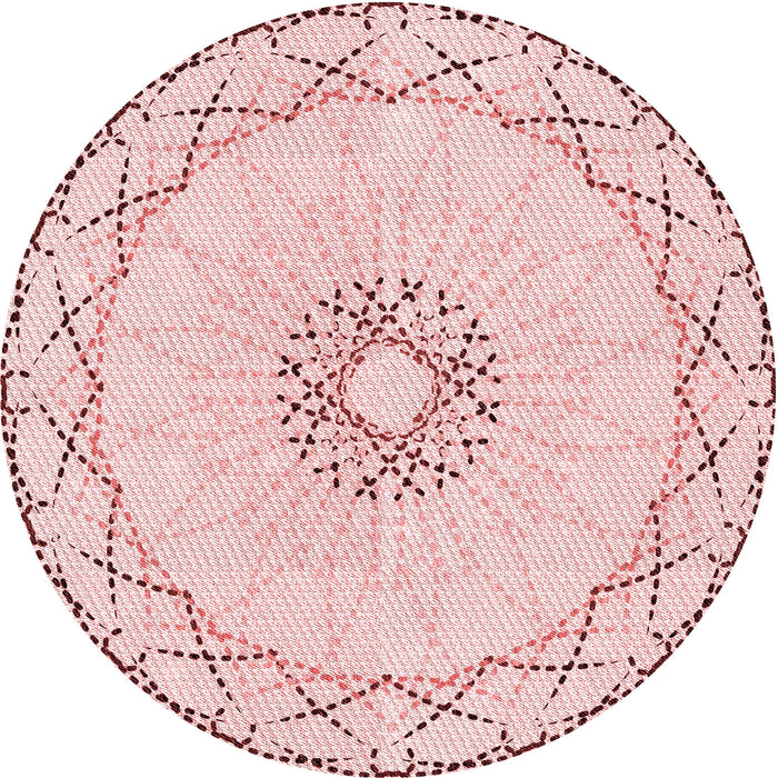 Square Patterned Pink Rug, pat2136rd