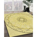 Patterned Sun Yellow Rug in Family Room, pat2136yw