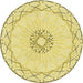 Square Patterned Sun Yellow Rug, pat2136yw