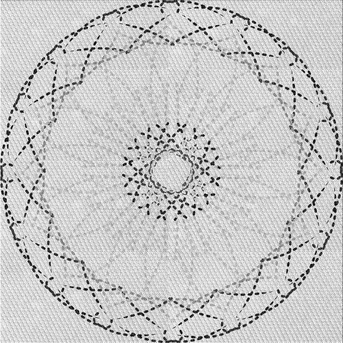 Sideview of Machine Washable Transitional White Smoke Rug, wshpat2136