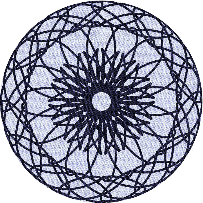 Square Patterned Blue Rug, pat2137blu