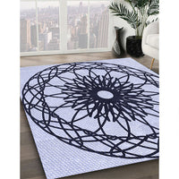 Patterned Blue Rug, pat2137blu