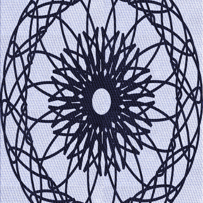 Patterned Blue Rug, pat2137blu