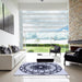 Machine Washable Transitional Blue Rug in a Kitchen, wshpat2137blu