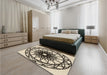 Patterned Vanilla Gold Rug in a Bedroom, pat2137brn