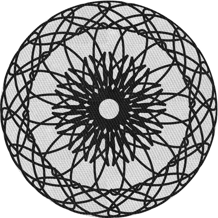 Square Patterned Platinum Gray Rug, pat2137gry