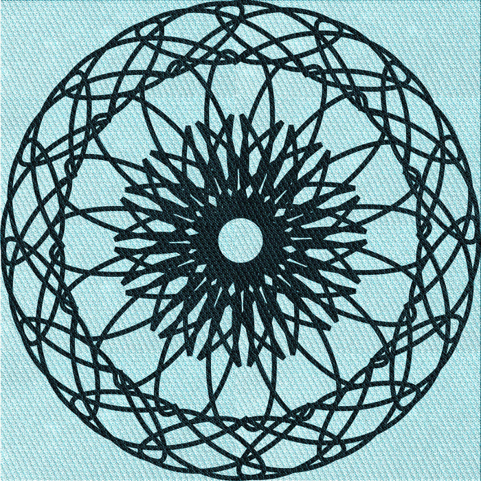 Round Machine Washable Transitional Medium Teal Green Rug, wshpat2137lblu