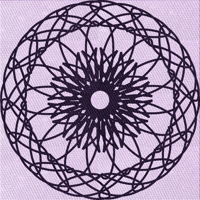 Round Patterned Purple Rug, pat2137pur