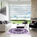 Square Patterned Purple Rug in a Living Room, pat2137pur