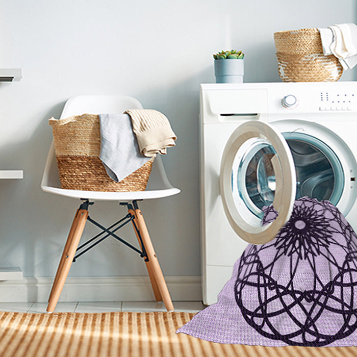 Machine Washable Transitional Purple Rug in a Washing Machine, wshpat2137pur