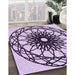 Machine Washable Transitional Purple Rug in a Family Room, wshpat2137pur