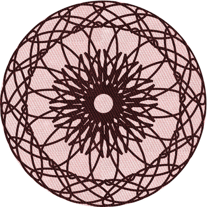 Square Patterned Light Red Pink Rug, pat2137rd