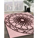 Machine Washable Transitional Light Red Pink Rug in a Family Room, wshpat2137rd