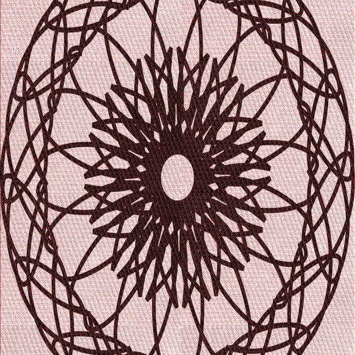 Patterned Light Red Pink Rug, pat2137rd