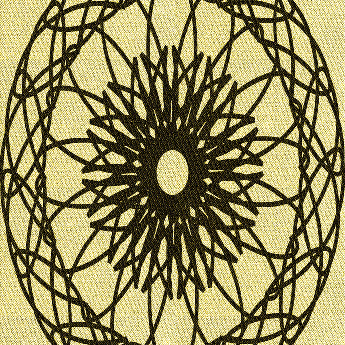 Patterned Mustard Yellow Rug, pat2137yw