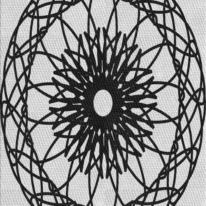 Patterned Platinum Gray Novelty Rug, pat2137