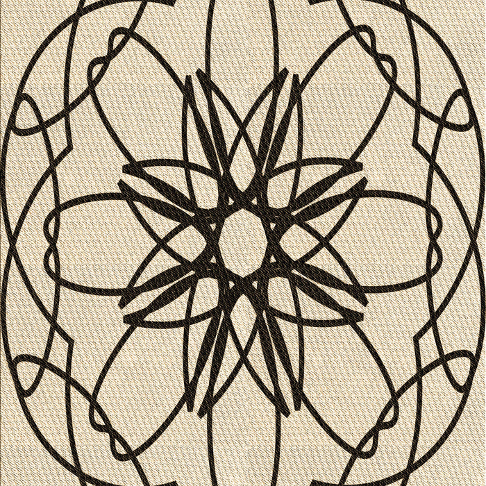 Patterned Wheat Beige Rug, pat2138brn