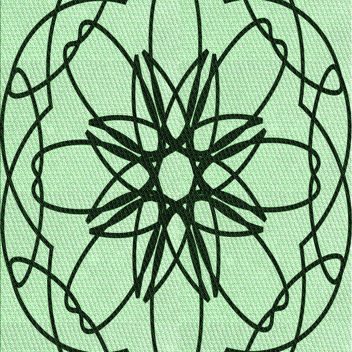 Patterned Mint Green Rug, pat2138grn