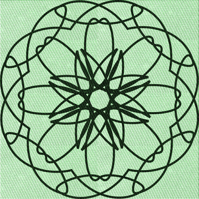 Round Machine Washable Transitional Mint Green Rug, wshpat2138grn