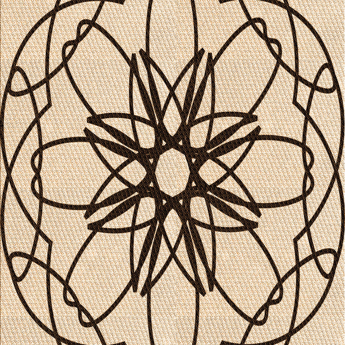 Patterned Sienna Brown Rug, pat2138org