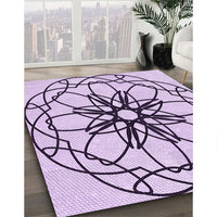 Patterned Orchid Purple Rug, pat2138pur