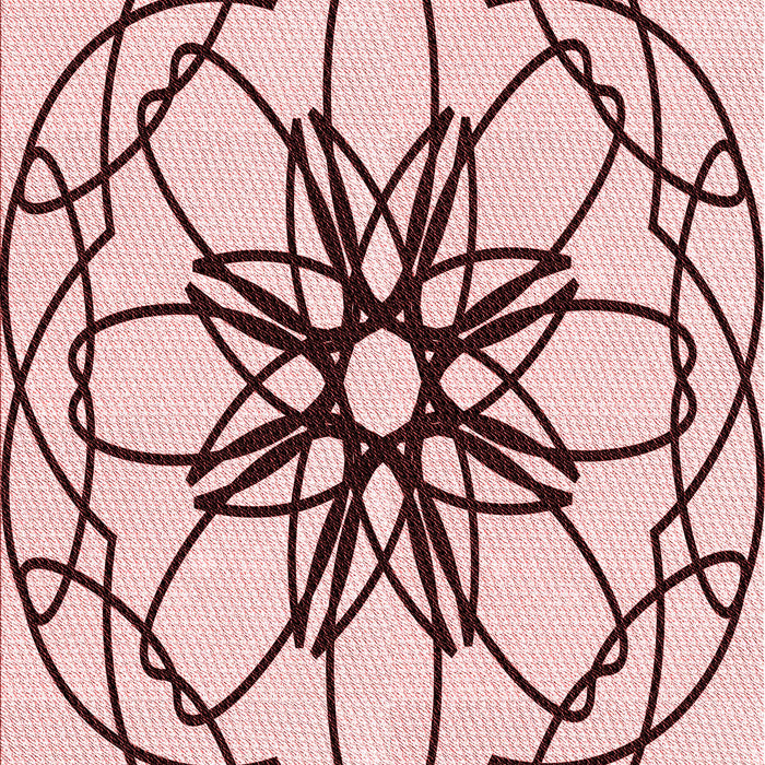 Patterned Light Rose Pink Rug, pat2138rd