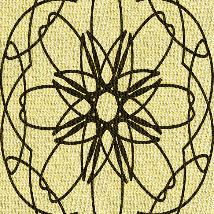 Patterned Harvest Gold Rug, pat2138yw