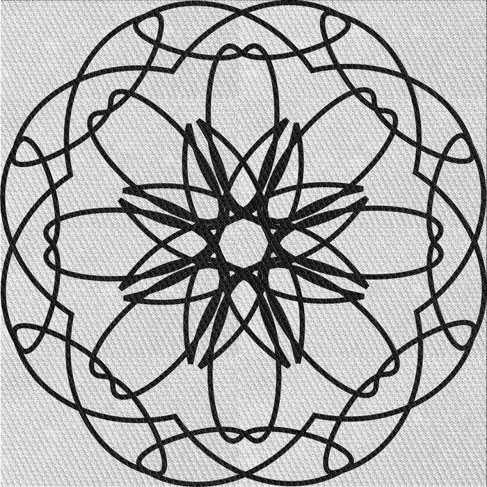 Sideview of Machine Washable Transitional Ash Gray Rug, wshpat2138