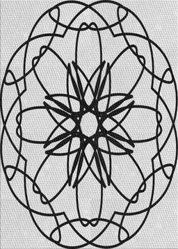 Patterned Ash Gray Novelty Rug, pat2138